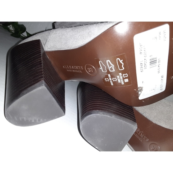 All Saints Senta Chelsea Suede Mink Gray Bootie - Picture 14 of 16